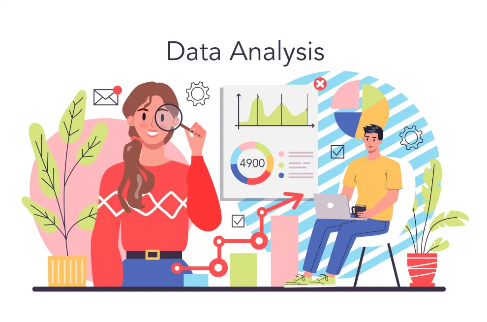 Data analytics using AI
