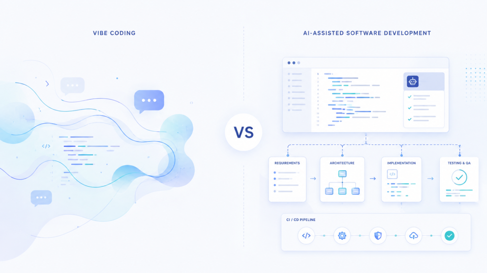 Vibe Coding vs AI-Assisted Software Development in 2026