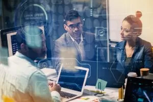 Business people using Generative AI