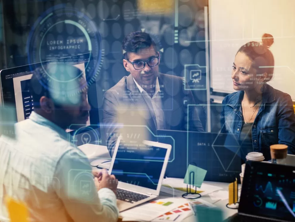 Business people using Generative AI